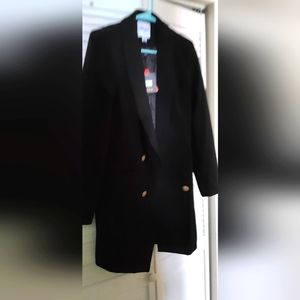 Womens long black blazer